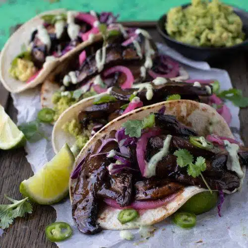 Grillet portobellotaco – fra Hanne-Lenes vegetar på Matkanalen – portobellotaco 1