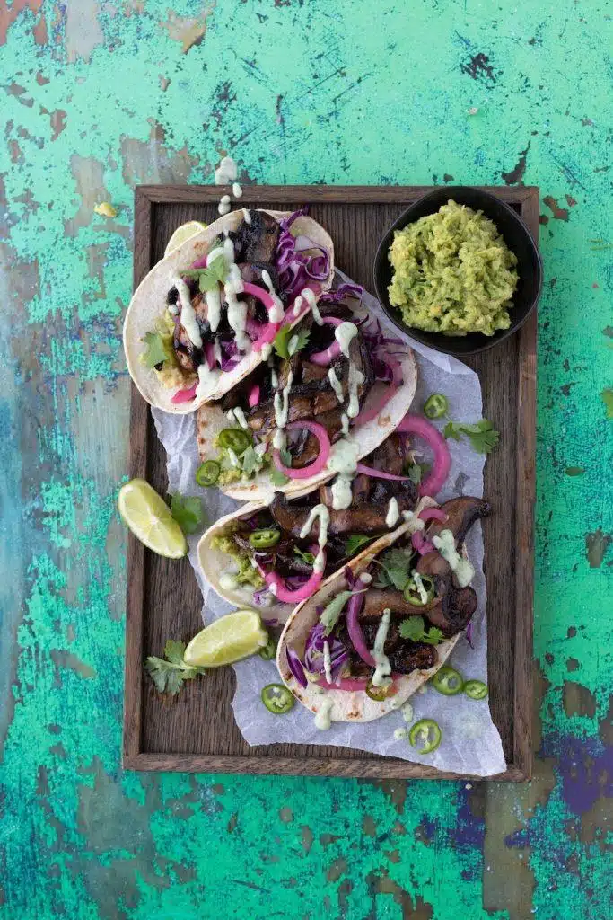 Grillet portobellotaco – fra Hanne-Lenes vegetar på Matkanalen – portobellotaco 2