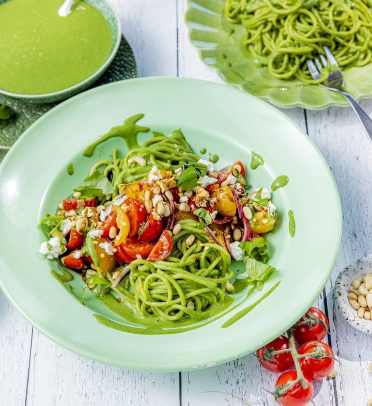 Grønn proteinpasta
