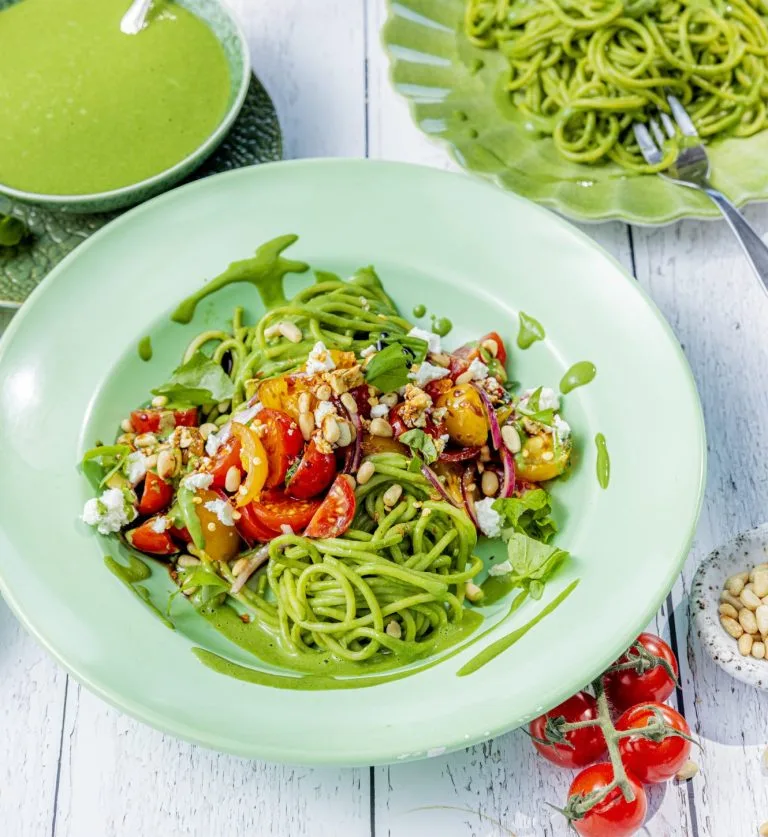 Grønn proteinpasta